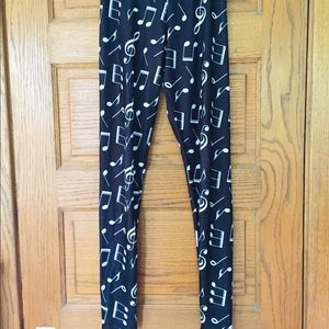 Music note high waisted leggings